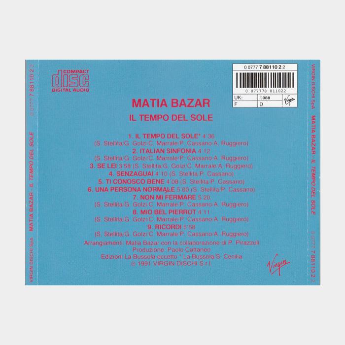 CD Matia Bazar - Il Tempo Del Sole