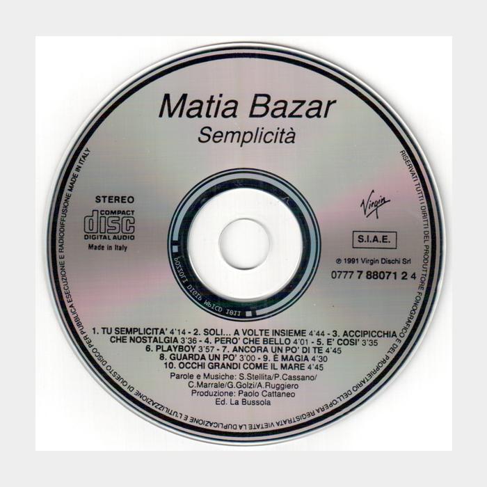 CD Matia Bazar - Semplicita