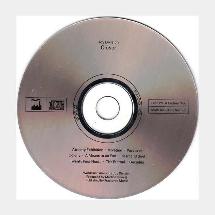 CD Joy Division - Closer