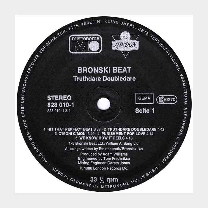 Bronski Beat - Truthdare Doubledare (ex+/ex+)