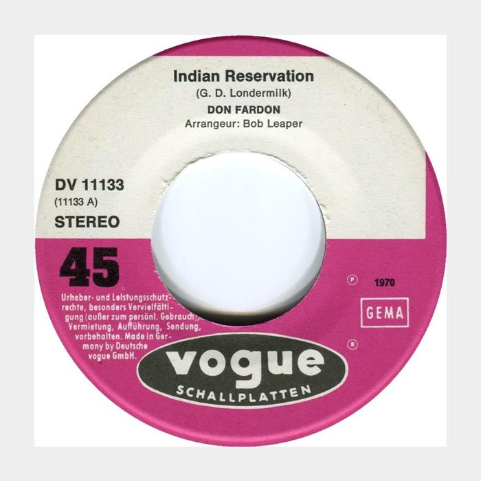 Don Fardon - Indian Reservation (ex+/ex, 7