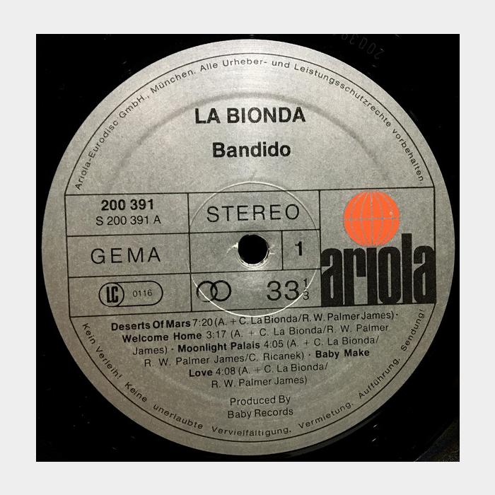 La Bionda - Bandido (ex+/ex-)