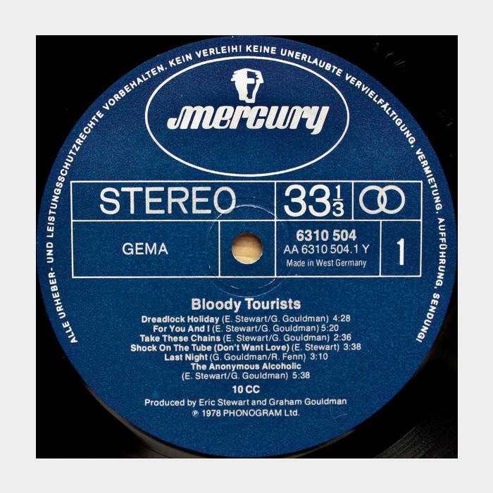 10cc - Bloody Tourists (ex+/ex)