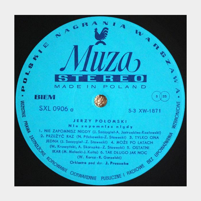 Jerzy Połomski – Nie Zapomnisz Nigdy (ex/ex)