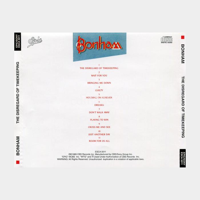 CD Bonham - The Disregard Of Timekeeping