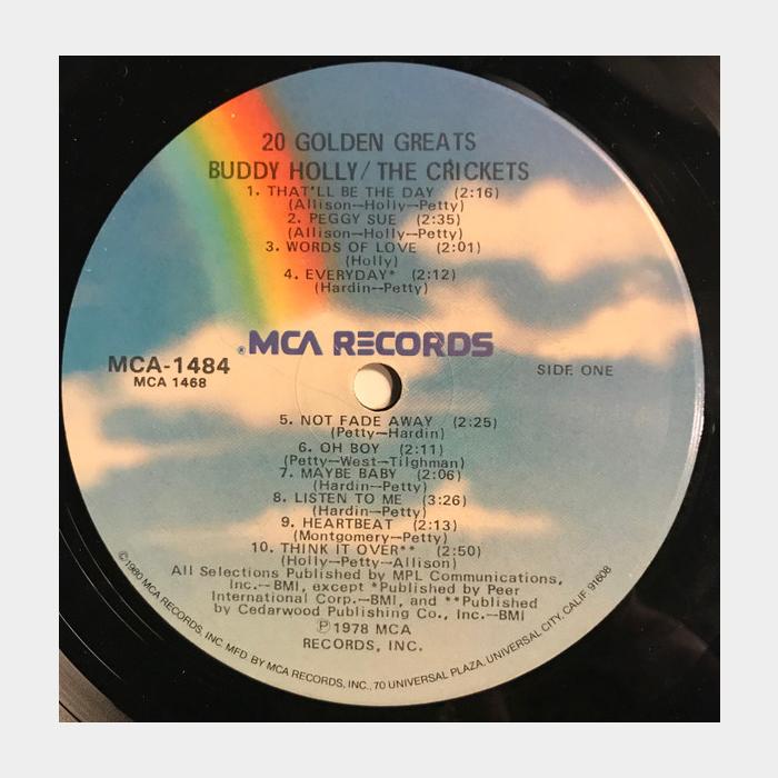 Buddy Holly - The Crickets 20 Golden Greats (ex+/ex+)