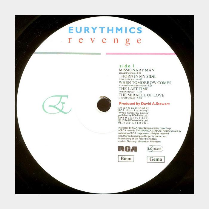 Eurythmics - Revenge (ex+/ex)