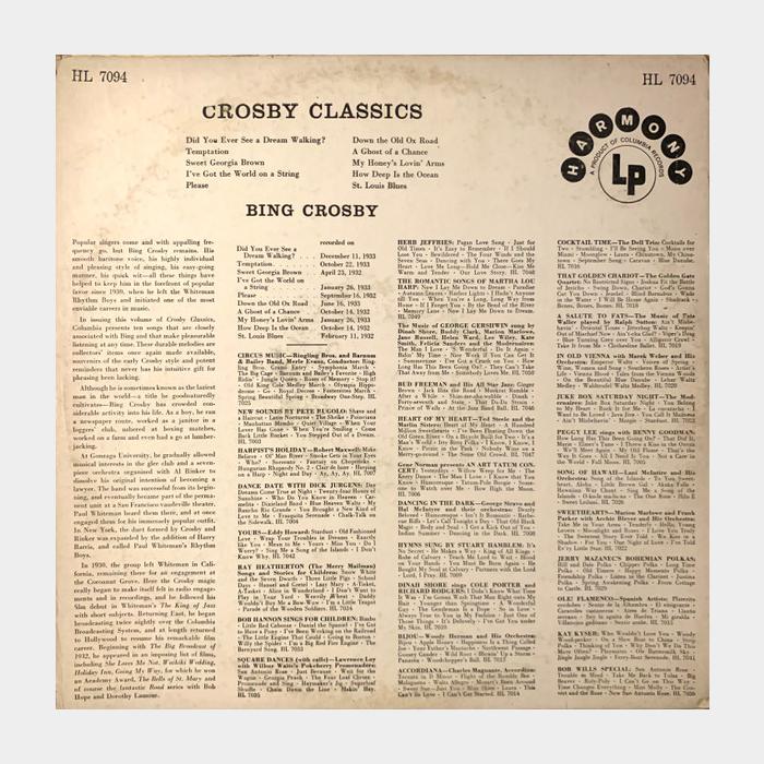 Bing Crosby - Crosby Classics (ex/ex)