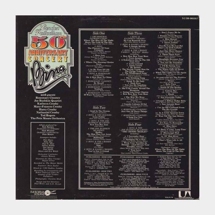 Bing Crosby - 50th Anniversary Concert 2LP (ex+/ex+, obi)