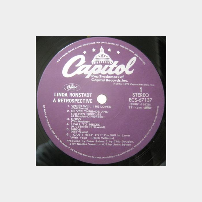 Linda Ronstadt - A Retrospective 2LP (ex+/ex+, obi)