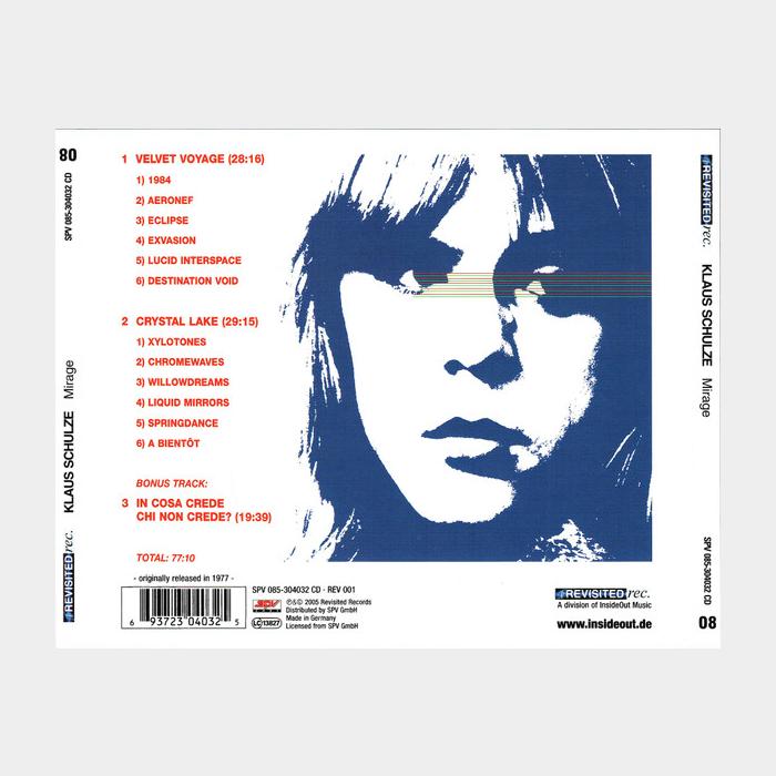 CD Klaus Schulze - Mirage