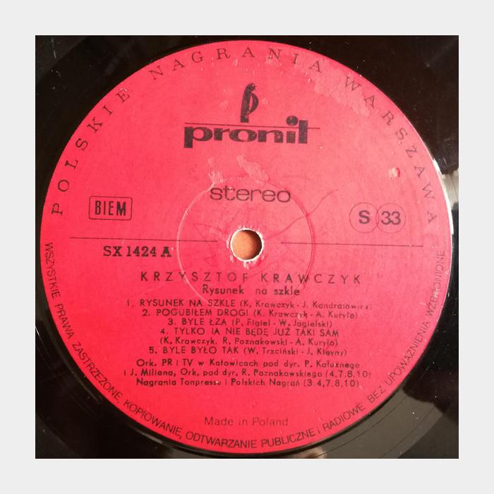 Krzysztof Krawczyk - Rysunek Na Szkle (ex+/ex+)