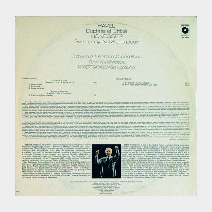 Ravel / Honegger - Daphis et Chloe / Symphony №3 