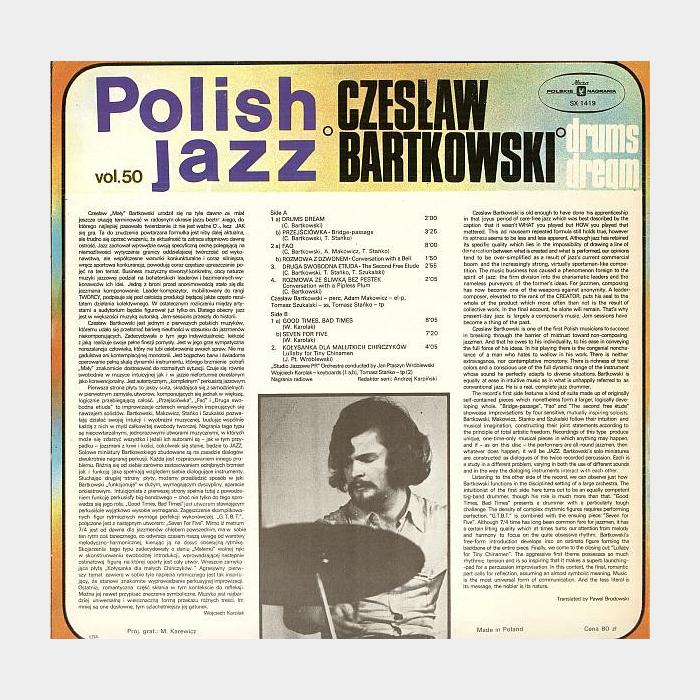Czesław Bartkowski - Drums Dream (ex+/ex)