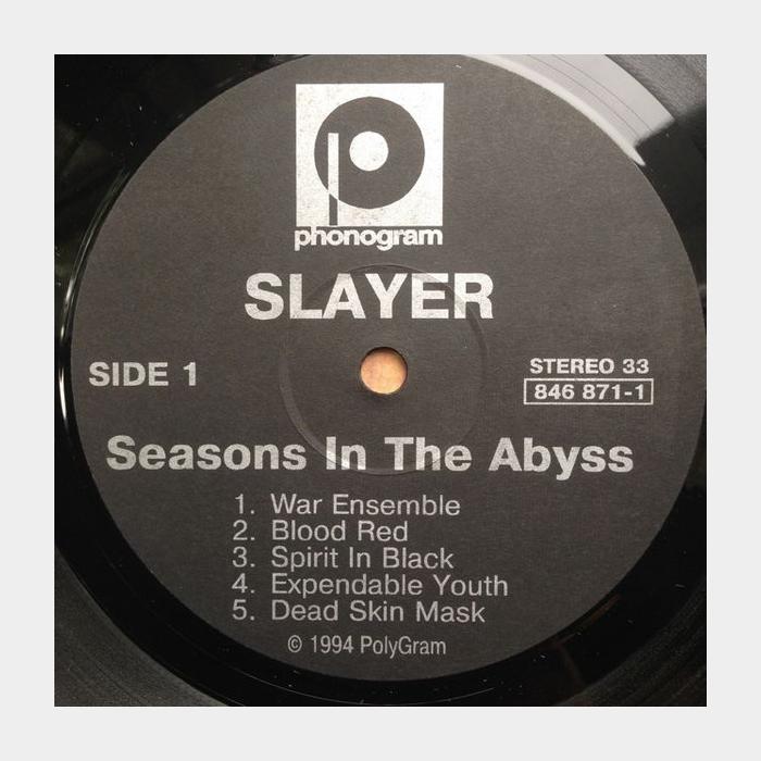 Slayer - Seasons In The Abyss (ex+/ex+)