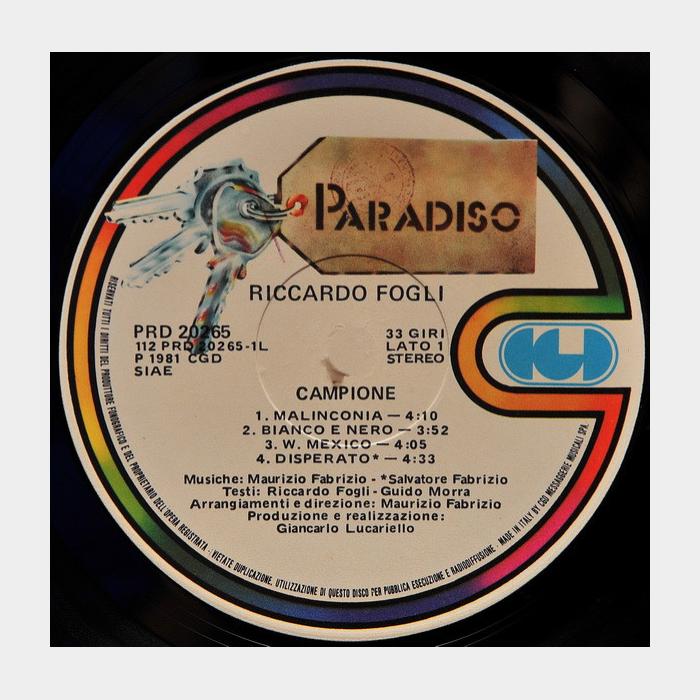 Riccardo Fogli - Campione (ex/ex)