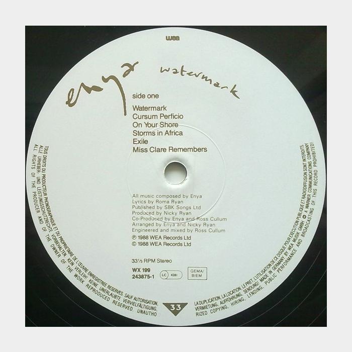 Enya - Watermark (ex+/ex)