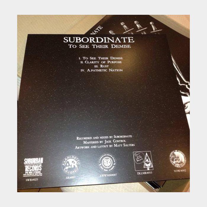 Subordinate – To See Their Demise (ex+/ex+)
