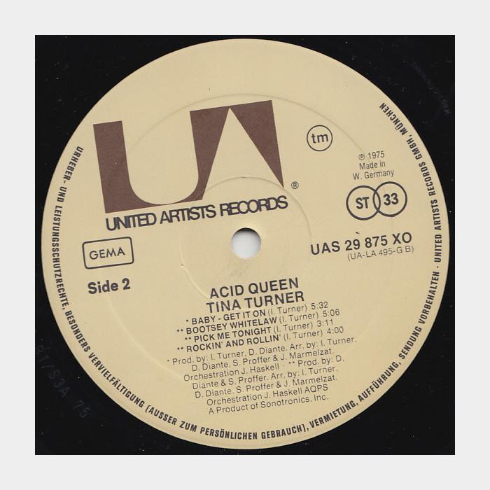 Tina Turner - Acid Queen (ex+/ex)