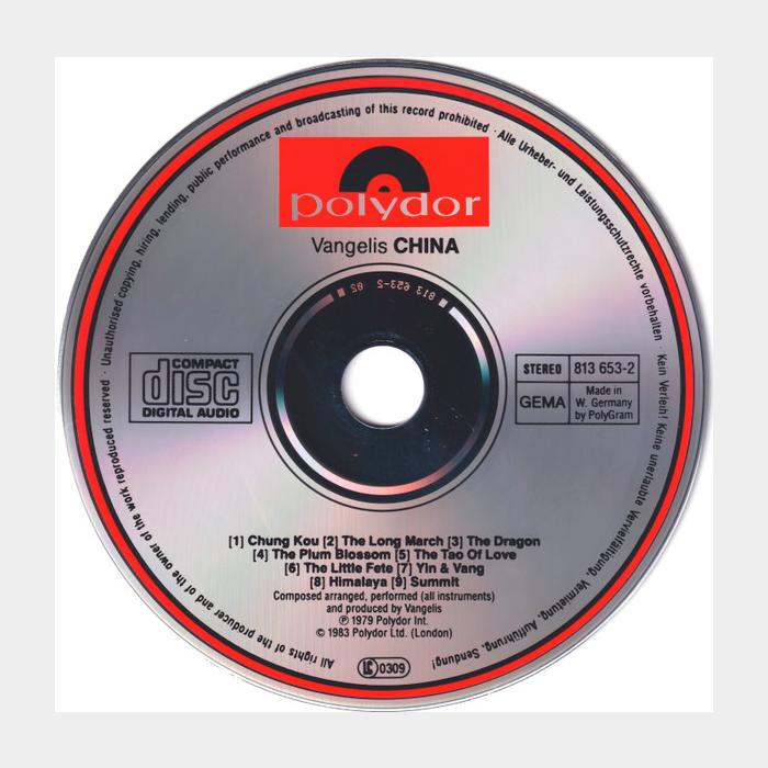 CD Vangelis - China