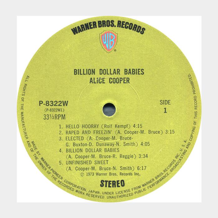 Alice Cooper - Billion Dollar Babies (ex/ex)