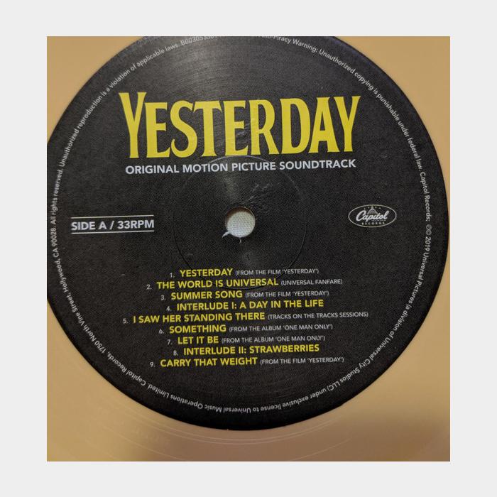 OST - Yesterday (Beatles Song) 2LP (sealed, 180g, Yellow LP)
