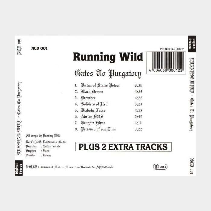 CD Running Wild - Gates To Purgatory
