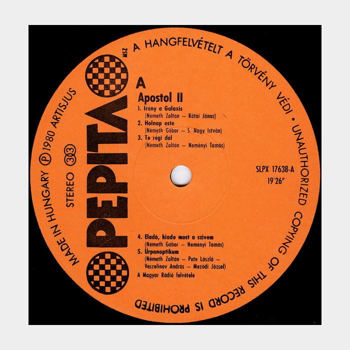 Apostol – Apostol 2. (vg+/vg+)
