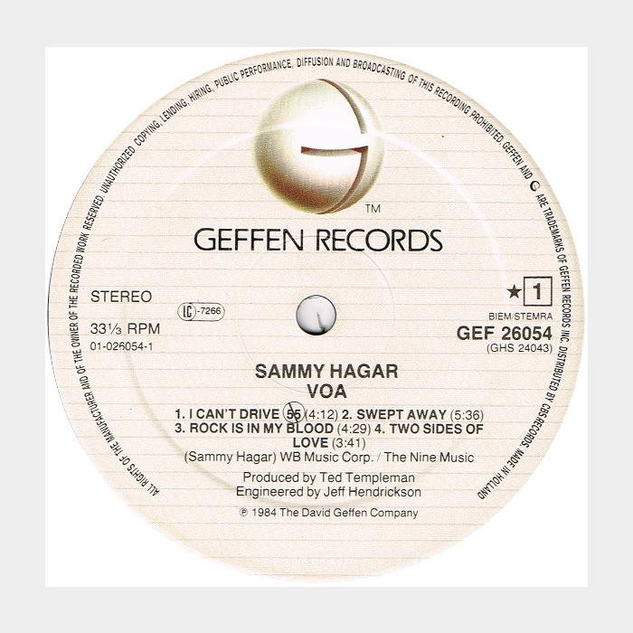 Sammy Hagar - VOA (ex+/ex+)
