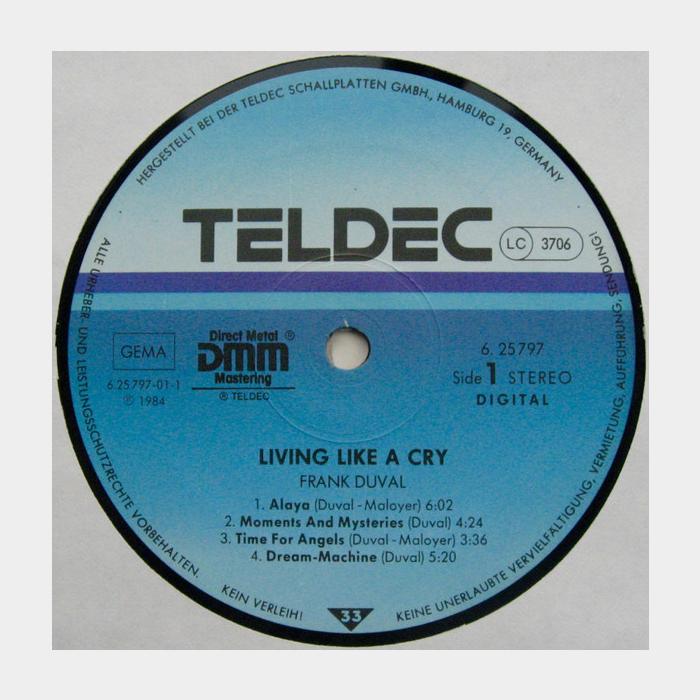 Frank Duval - Living Like A Cry (ex+/ex+)