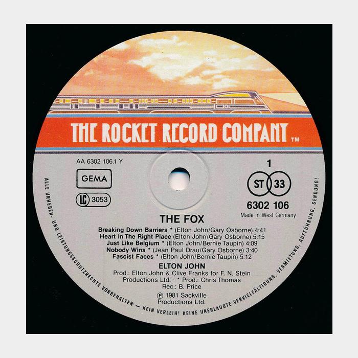 Elton John - The Fox (ex+/ex)