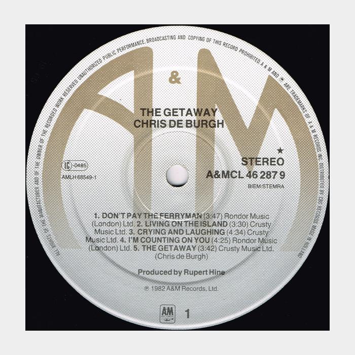 Chris De Burgh - The Getaway (ex+/ex+)