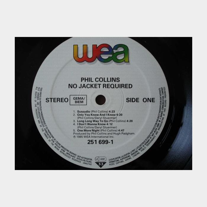 Phil Collins - No Jacket Required (ex+/ex)