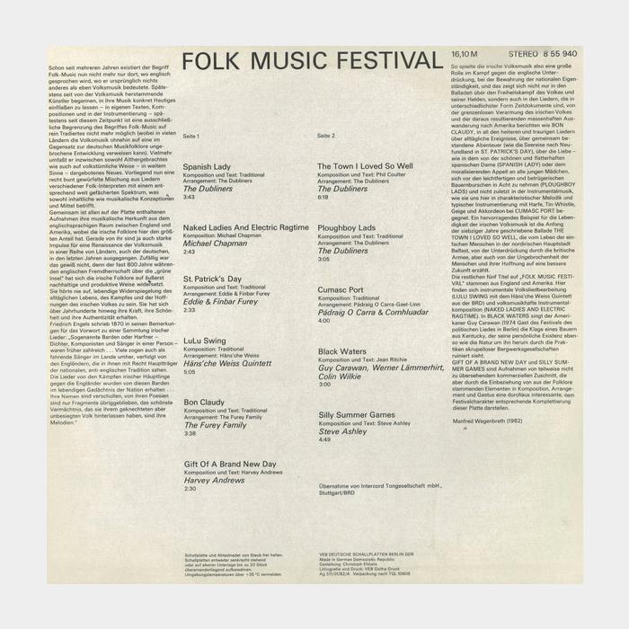 VA – Folk Music Festival (ex/ex)