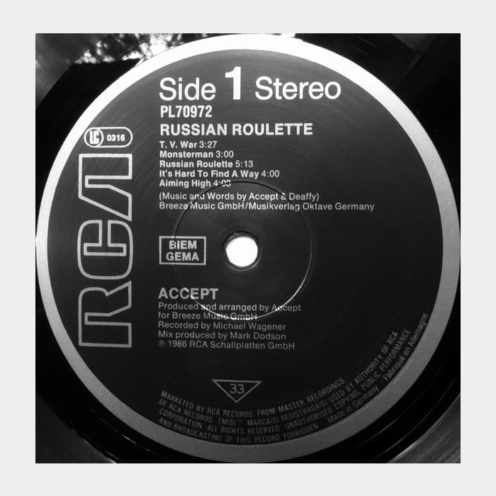 Accept - Russian Roulette (sealed, 180g)