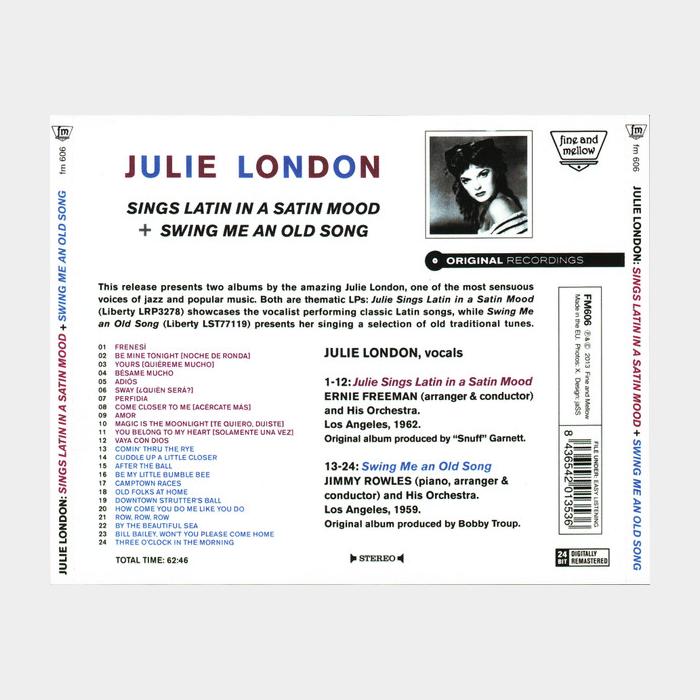 CD Julie London - Sings Latin In A Satin Mood / Swing Me An Old Song