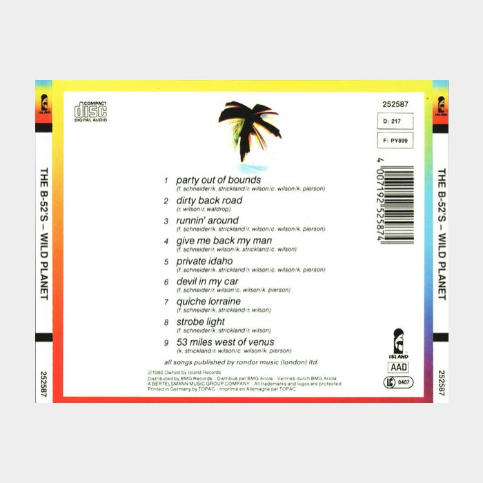 CD B-52's - Wild Planet