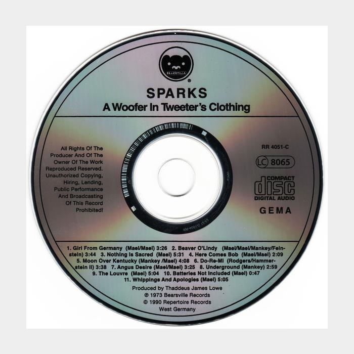 CD Sparks - A Woofer In Tweeter's Clothing