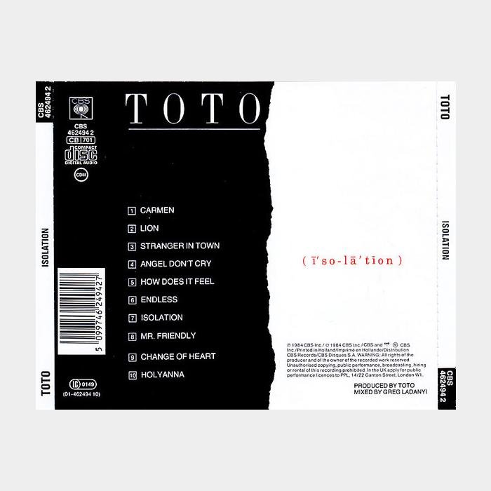 CD Toto - Isolation