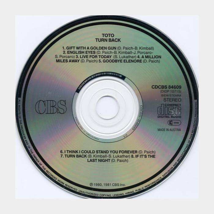 CD Toto - Turn Back