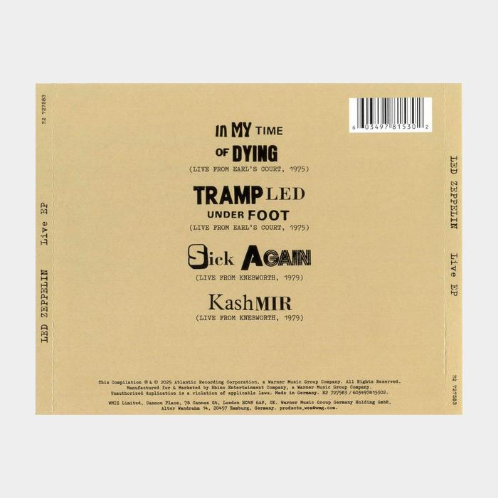 CD Led Zeppelin - Live EP
