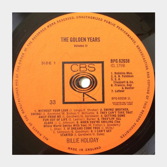Billie Holiday - The Golden Years (ex+/ex+)