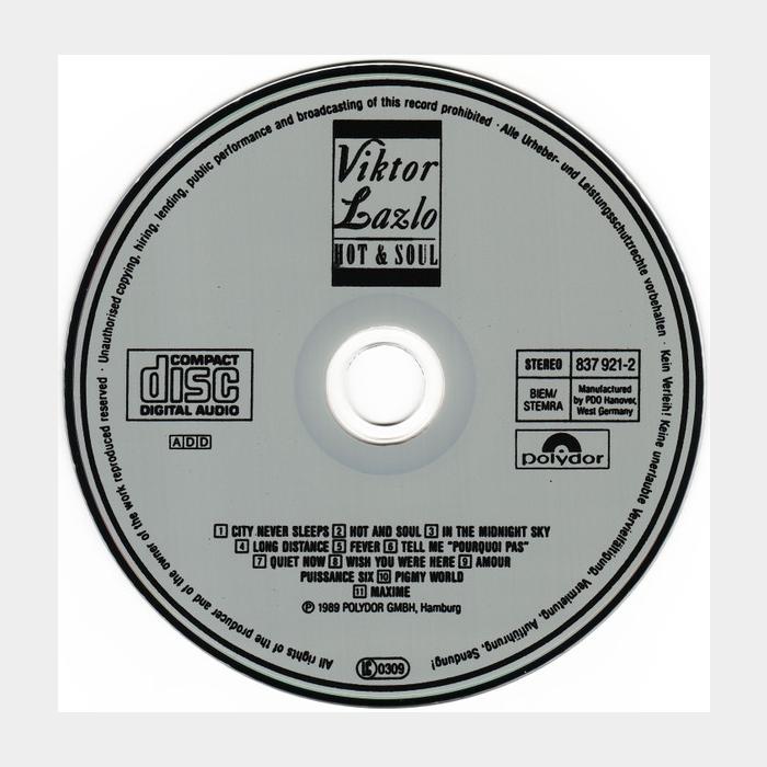 CD Viktor Lazlo - Hot And Soul