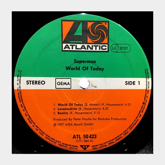 Supermax - World Of Today (ex/ex)