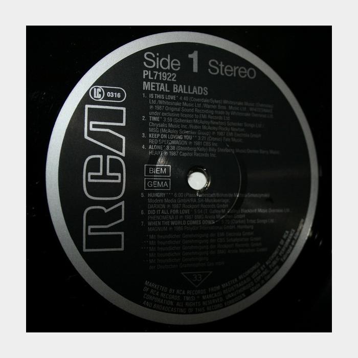 VA - Metal Ballads Vol.1 (ex+/ex+)