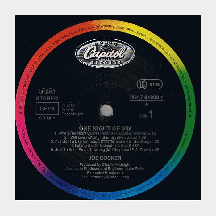 Joe Cocker - One Night Of Sin (ex+/ex+)