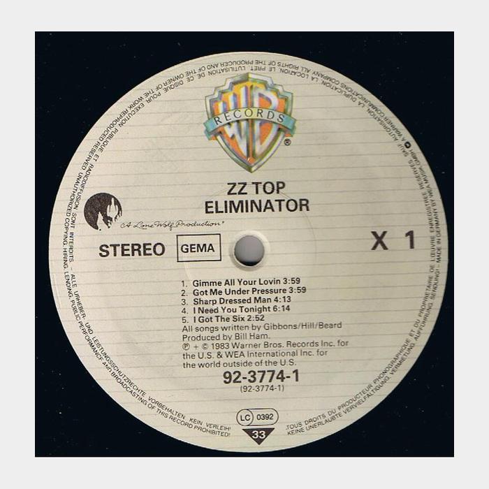 ZZ Top - Eliminator (ex+/ex+)