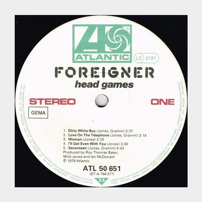 Foreigner - Head Games (ex/ex-)