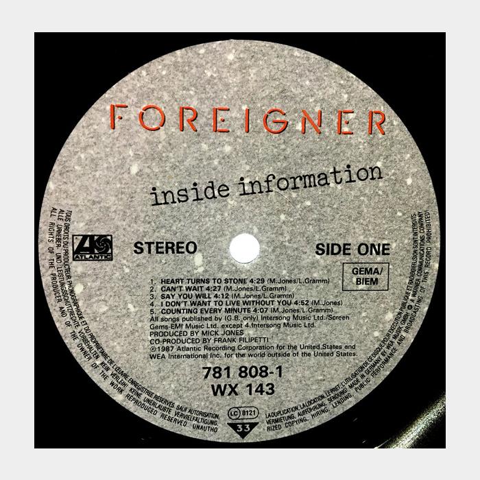 Foreigner - Inside Information (ex+/ex+)