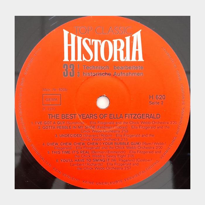 Ella Fitzgerald - The Best Years Of Ella Fitzgerald (ex+/ex+)
